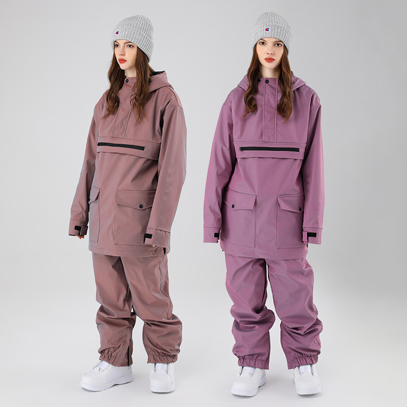 Dazzling Reflective workwear ski suit men and women models outdoor windproof waterproof ski clothing pants